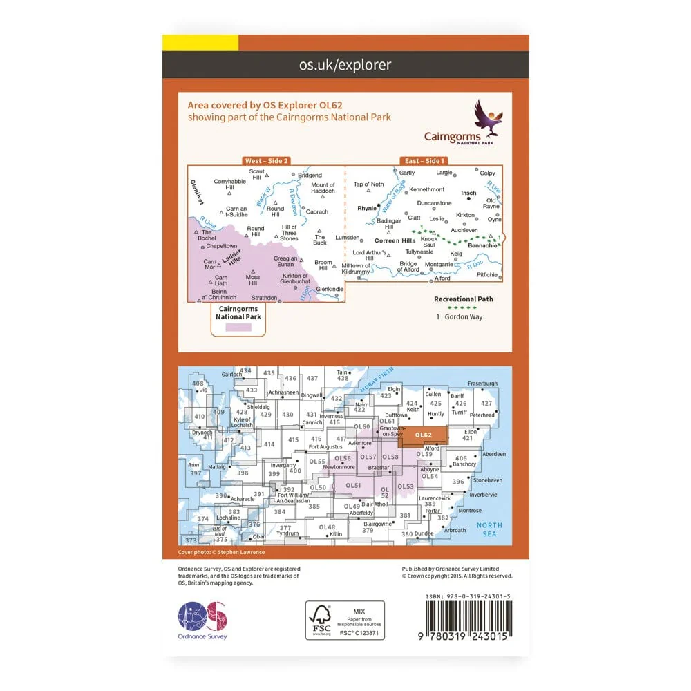 OS Explorer / Coreen Hills & Glenlivet - Image 2
