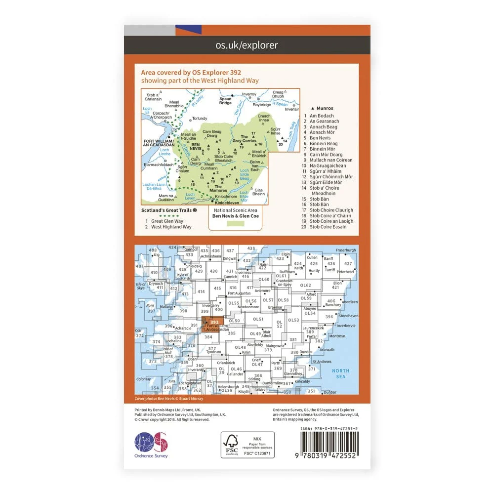 OS Explorer Laminated / Ben Nevis - Image 2