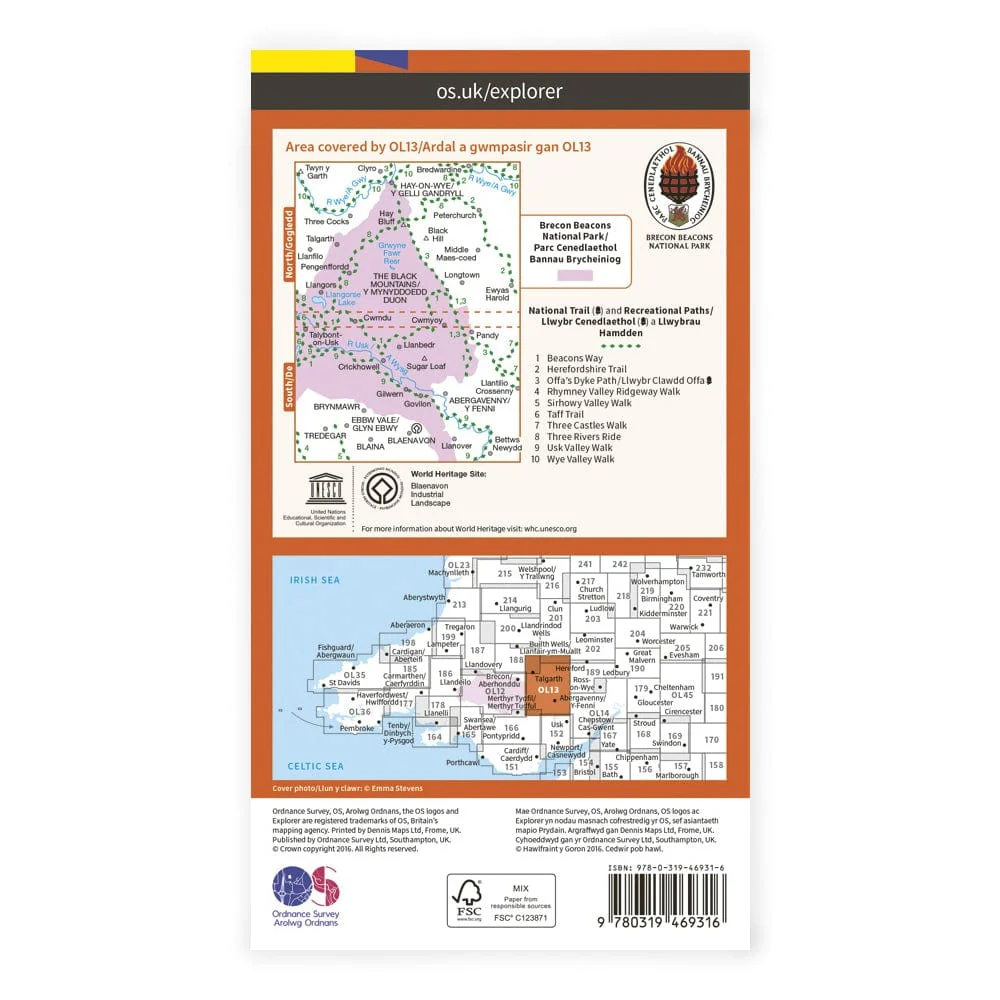 OS Explorer Laminated / Brecon Beacons East - Image 2