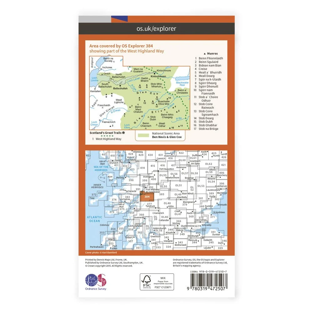 OS Explorer Laminated / Glen Coe - Image 2