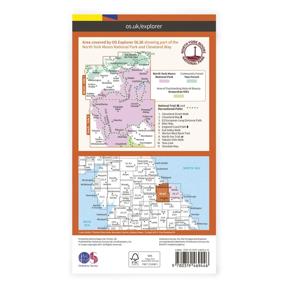 OS Explorer Laminated / North York Moors West - Image 2