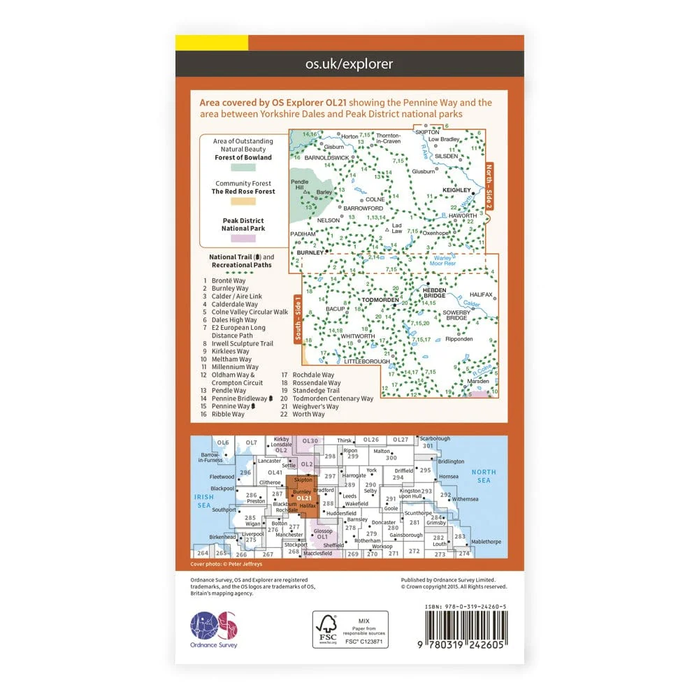 OS Explorer / South Pennines - Image 2