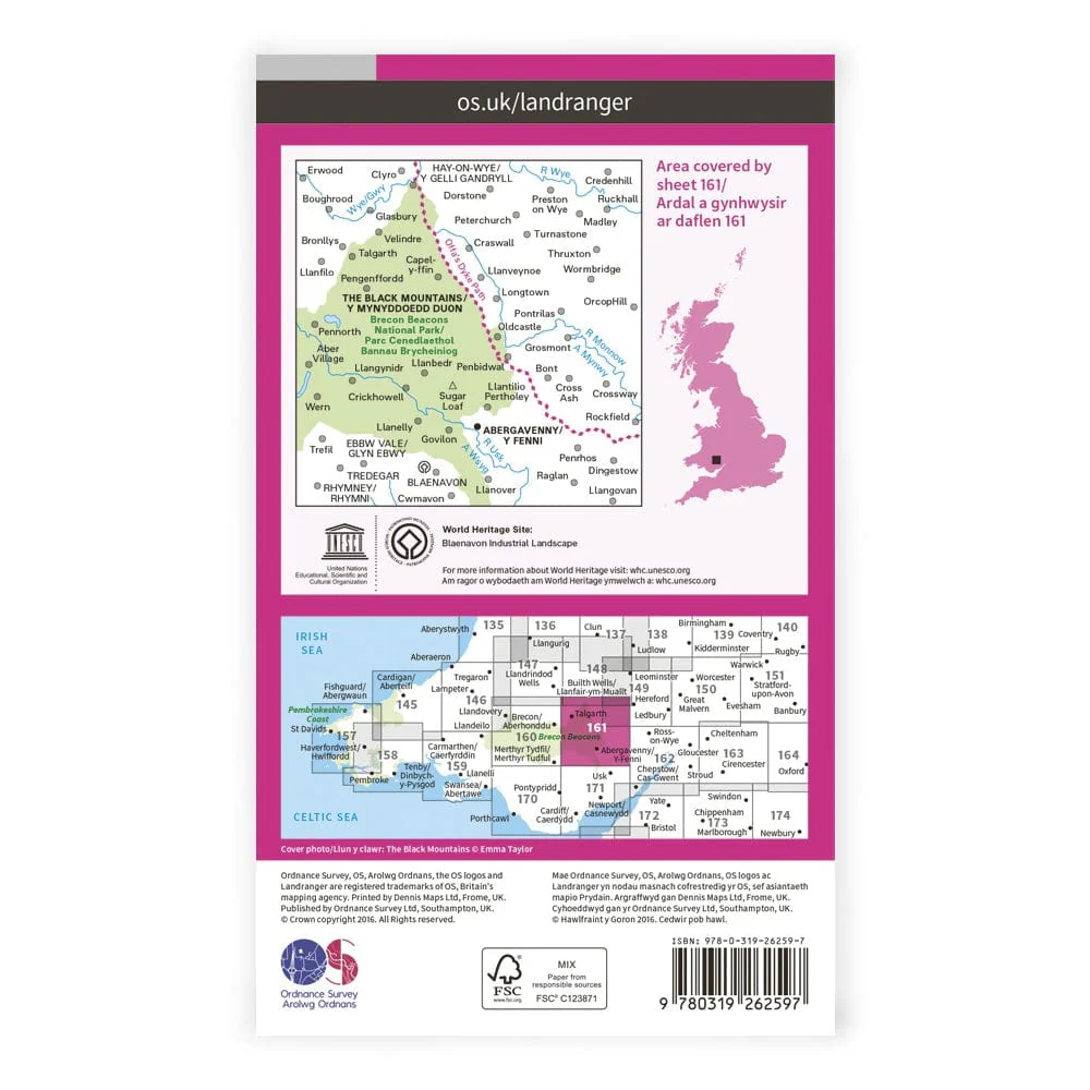 OS Landranger / Abergavenny & Black Mountains - Image 2