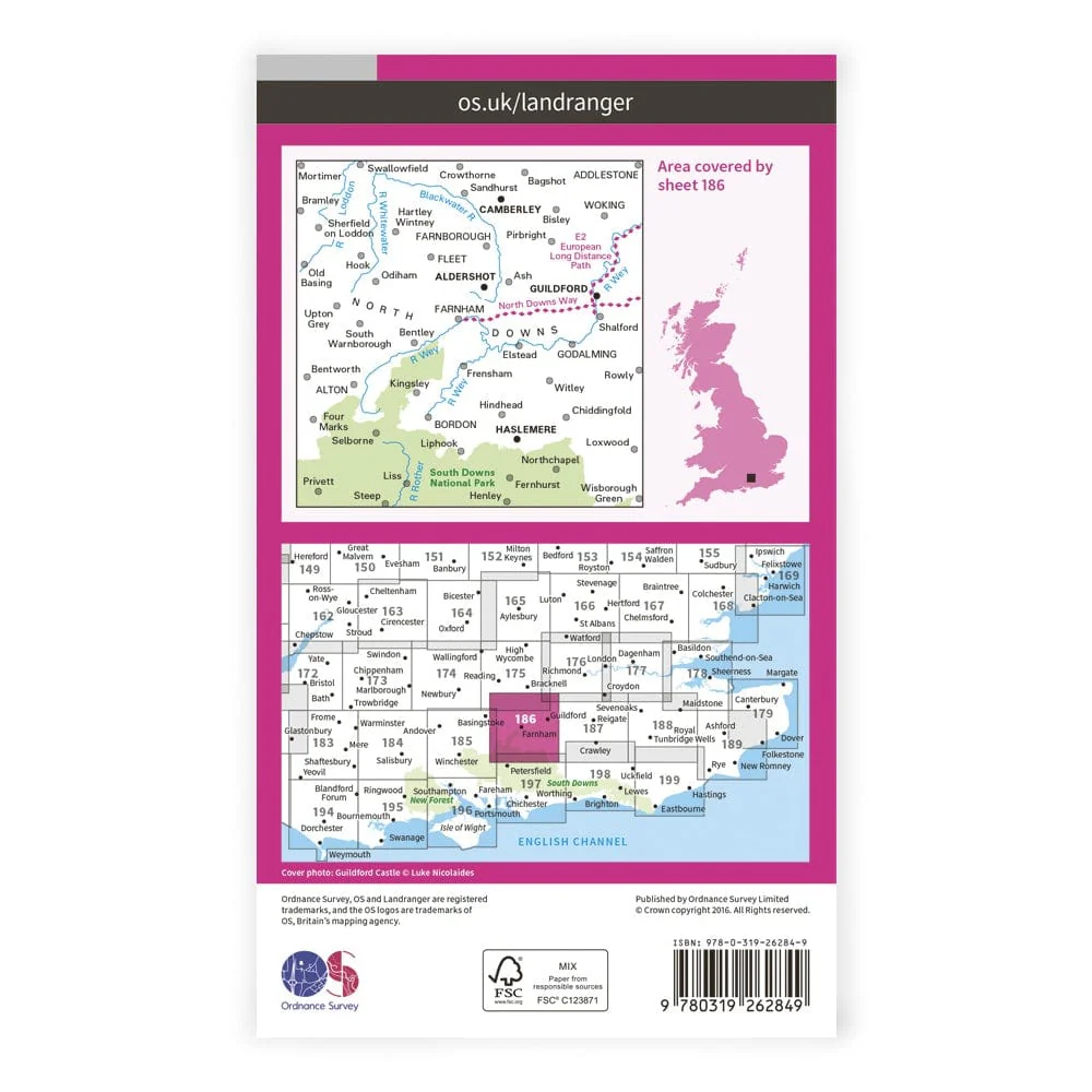 OS Landranger / Aldershot & Guildford - Image 2