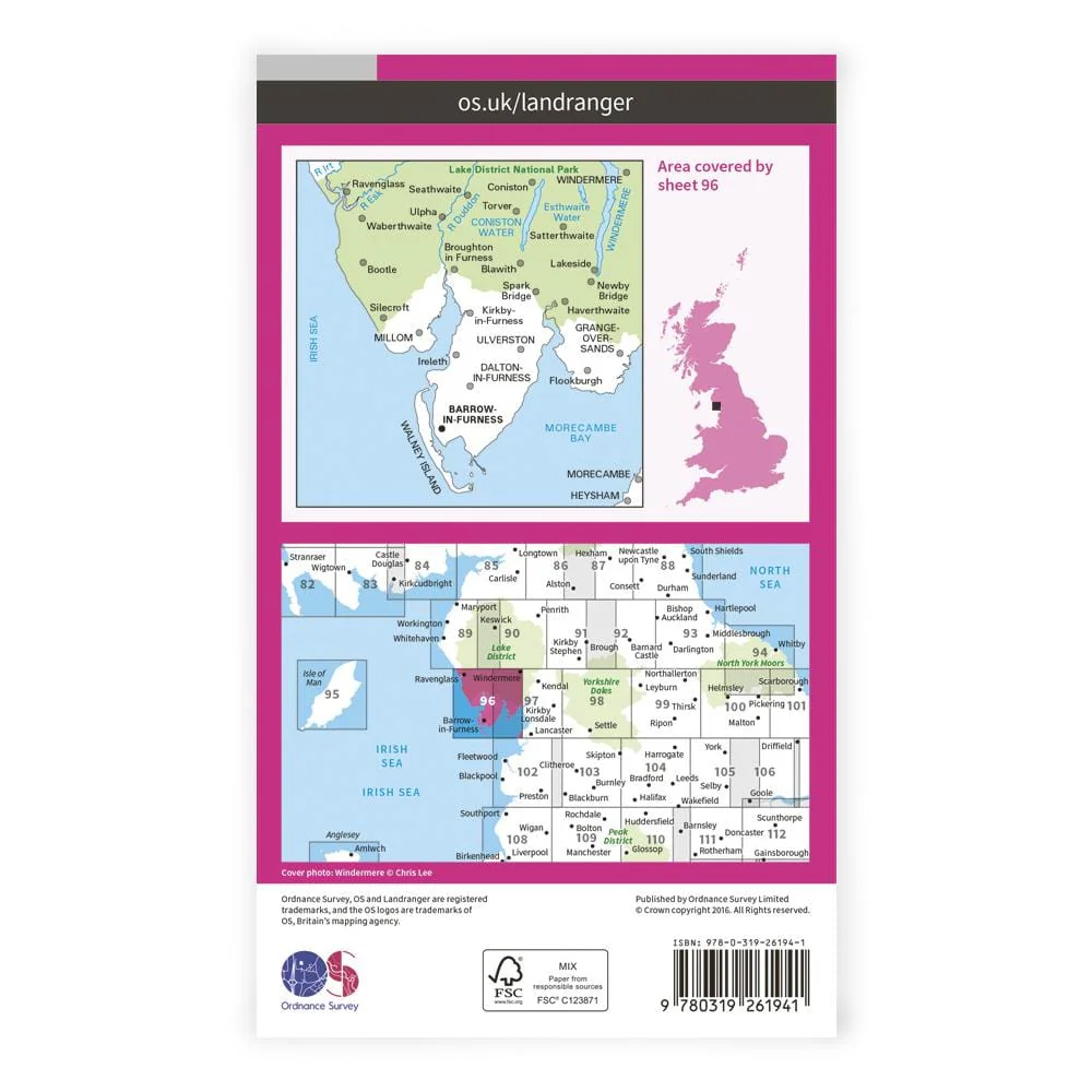 OS Landranger / Barrow In Furness, South Lakeland - Image 2