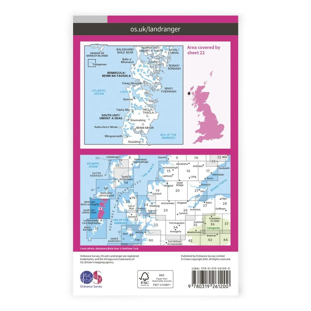 OS Landranger / Benbecula/South Uist - Image 2