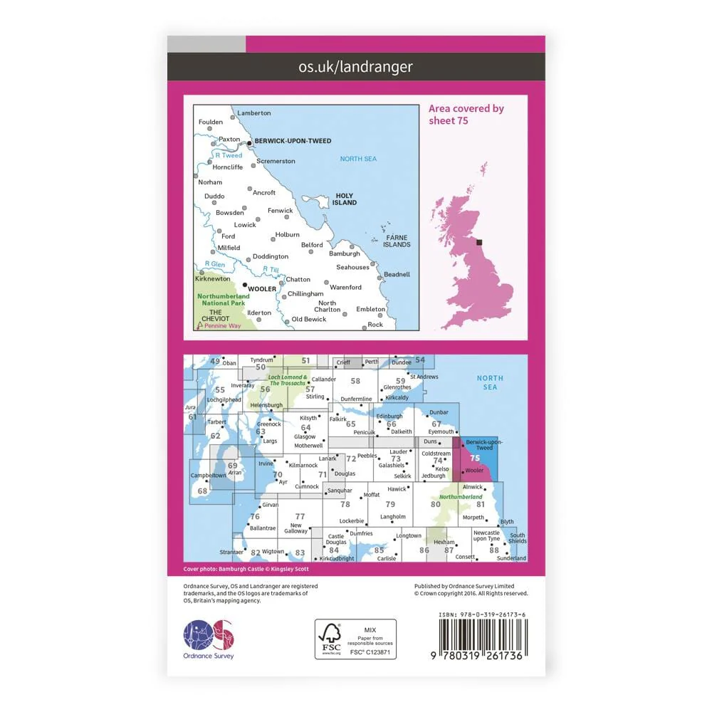 OS Landranger / Berwick Upon Tweed - Image 2