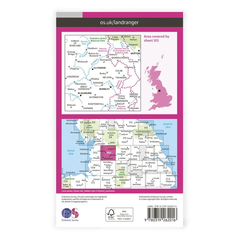 OS Landranger / Blackburn & Burnley - Image 2