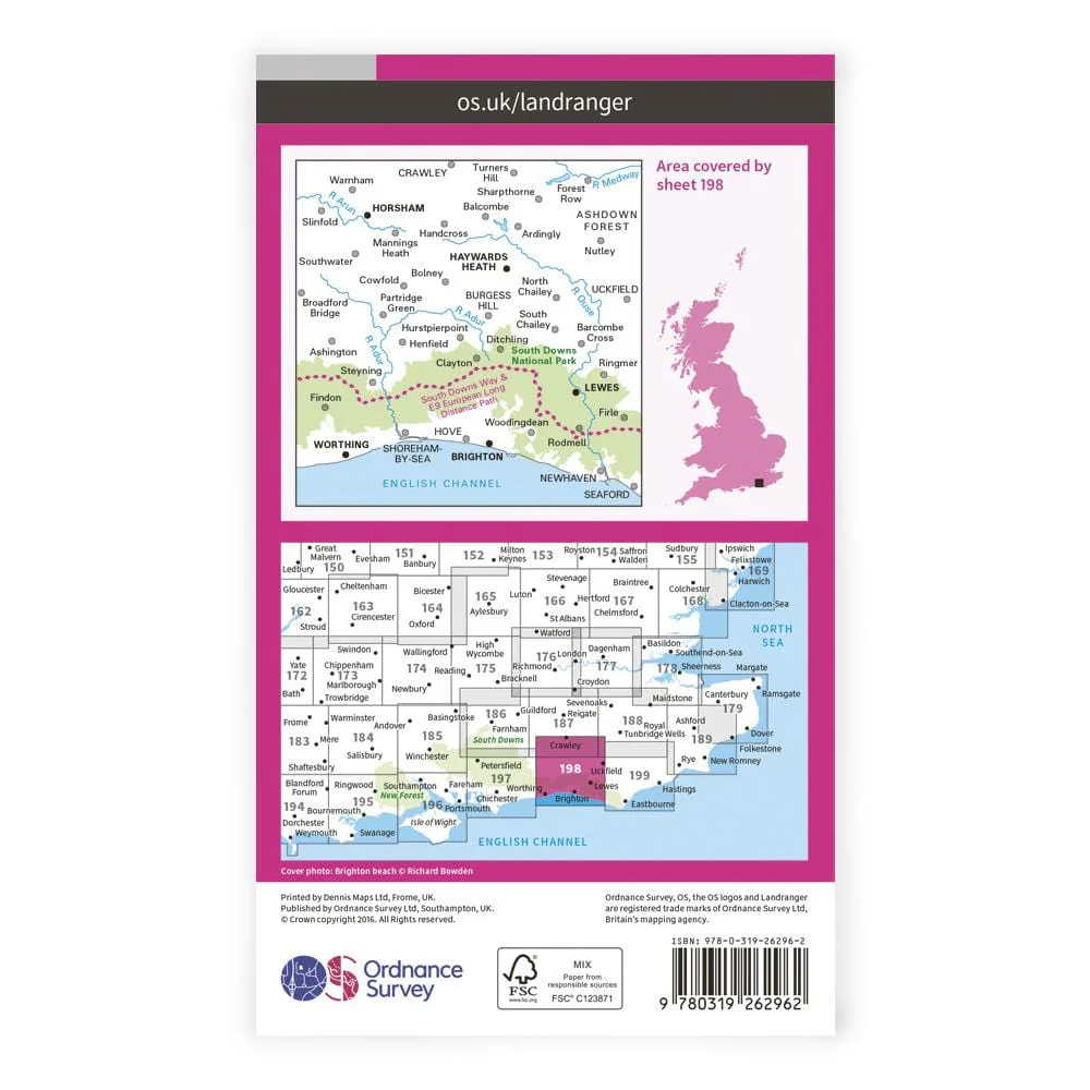 OS Landranger / Brighton & Downs - Image 2