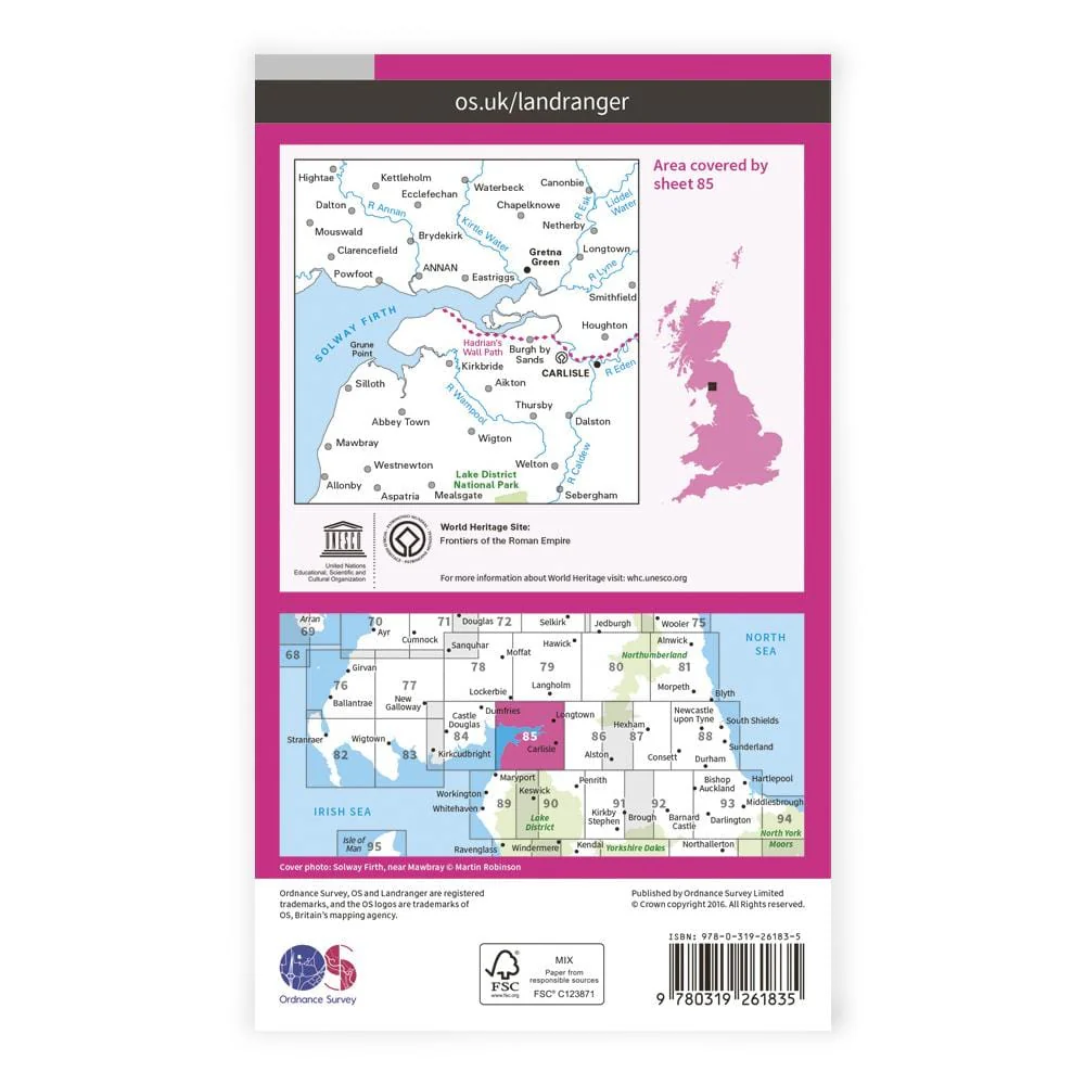 OS Landranger / Carlisle & Solway Firth - Image 2