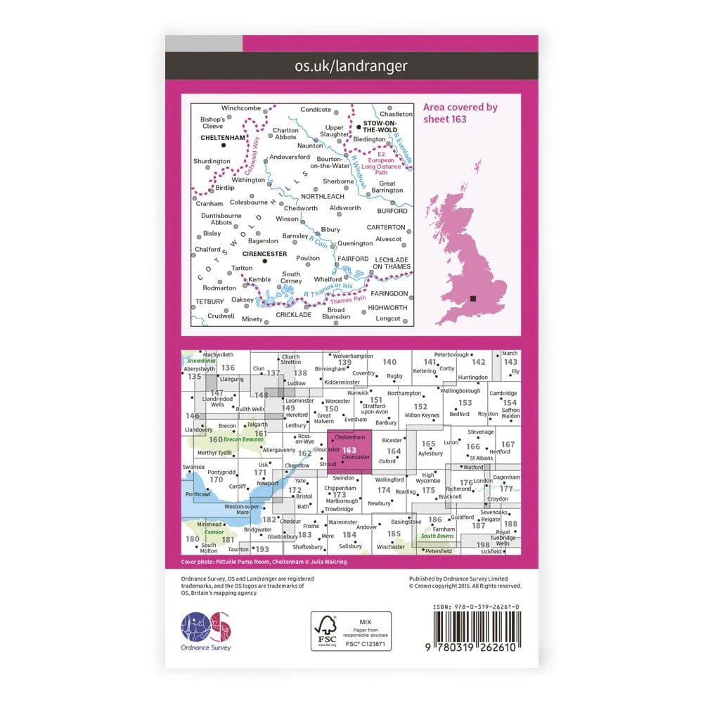 OS Landranger / Cheltenham & Cirencester - Image 2