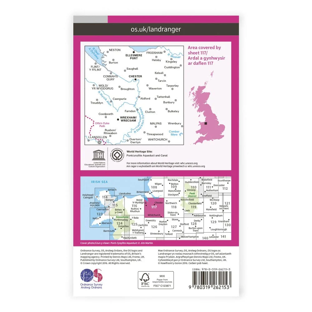 OS Landranger / Chester, Wrexham, Ellesmere Port - Image 2