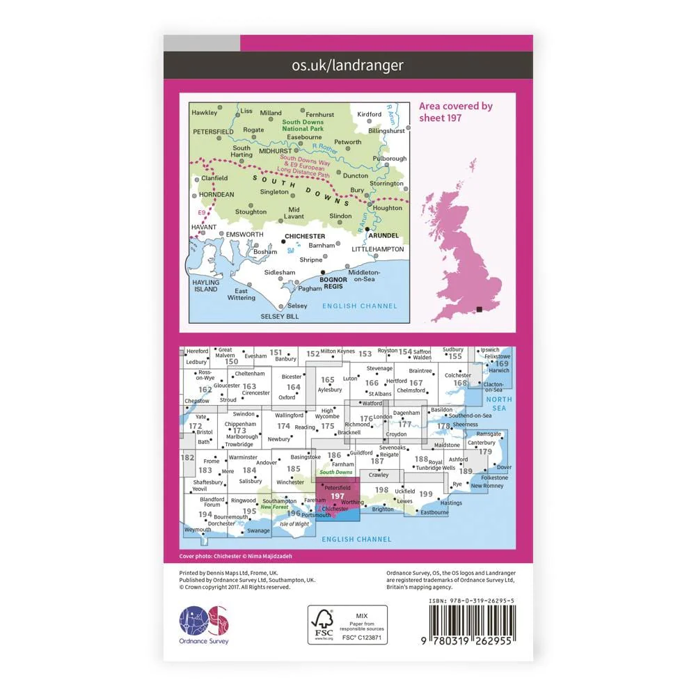 OS Landranger / Chichester & The South Downs - Image 2
