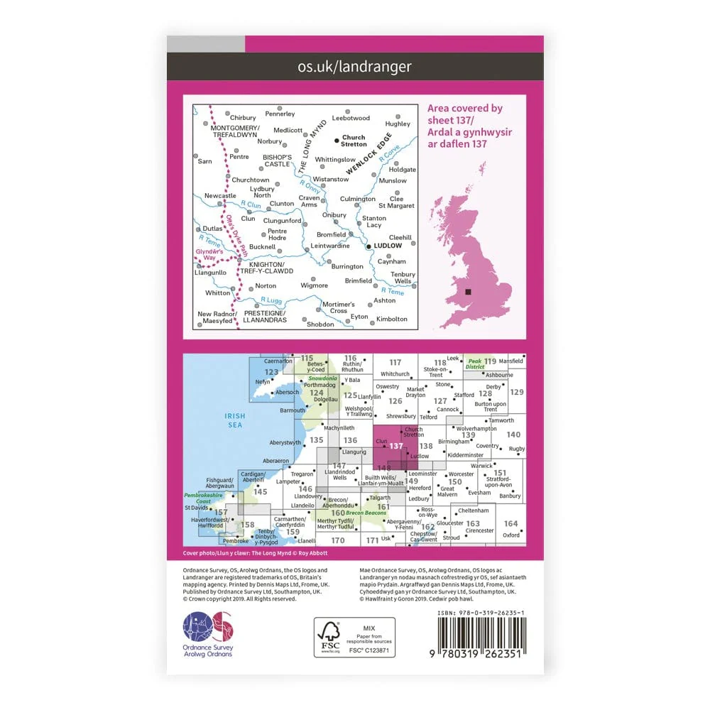 OS Landranger / Church Stretton & Ludlow - Image 2