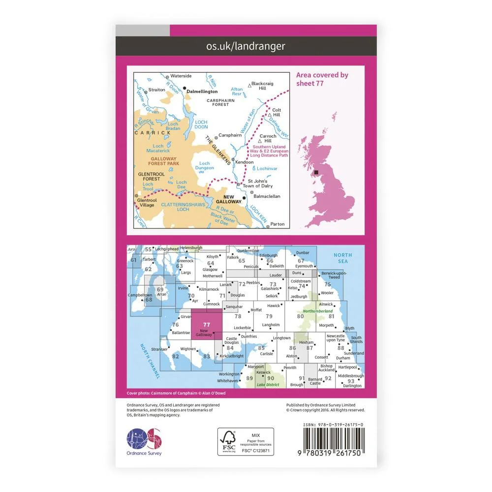 OS Landranger / Dalmellington To New Galloway - Image 2