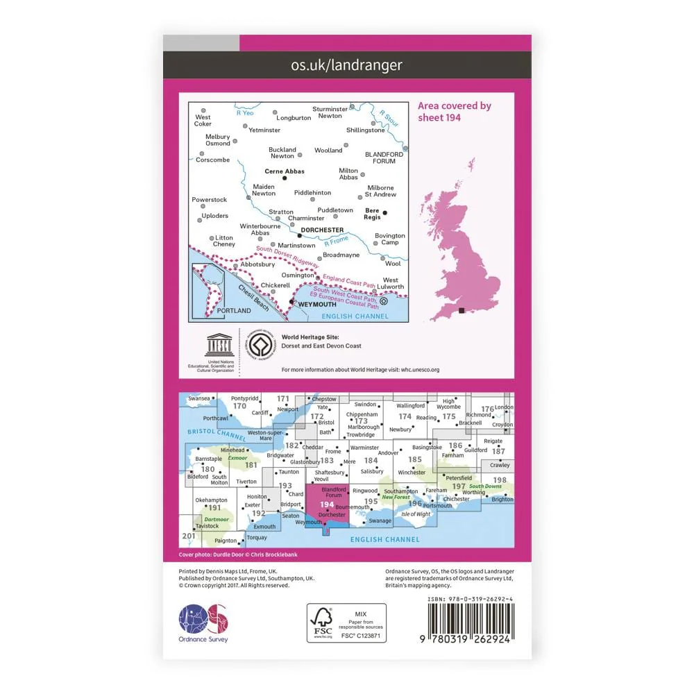 OS Landranger / Dorchester & Weymouth - Image 2