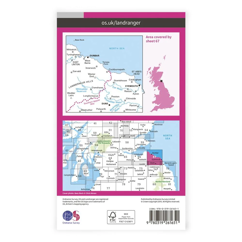 OS Landranger / Duns & Dunbar - Image 2