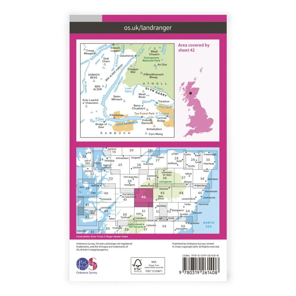 OS Landranger / Glen Garry & Loch Rannoch - Image 2