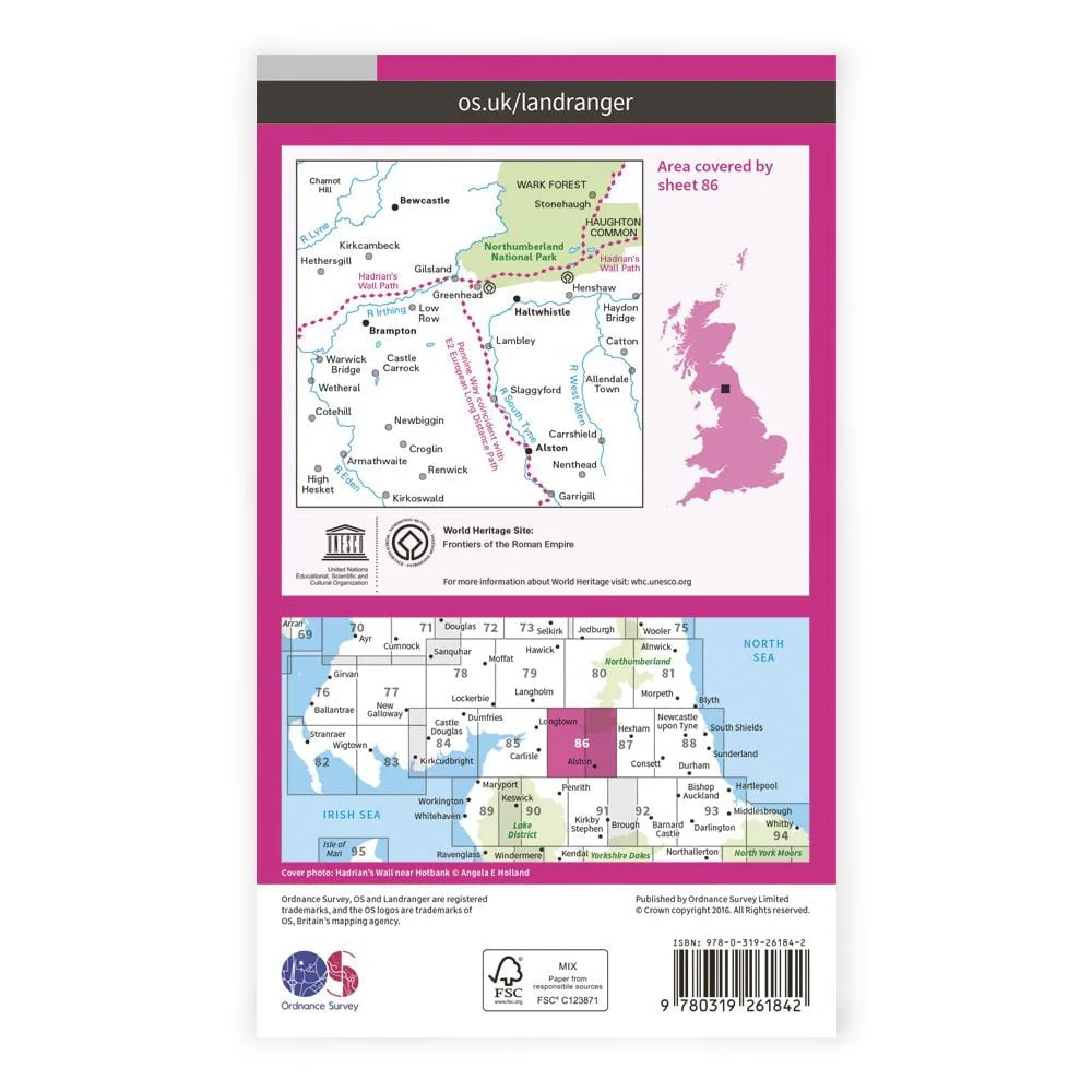 OS Landranger / Haltwhistle & Brampton - Image 2