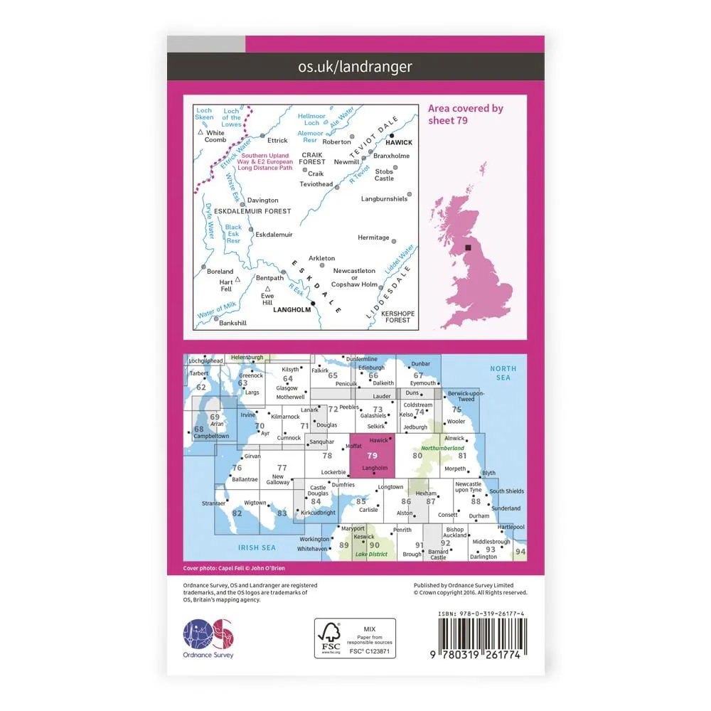 OS Landranger / Hawick & Eskdale - Image 2