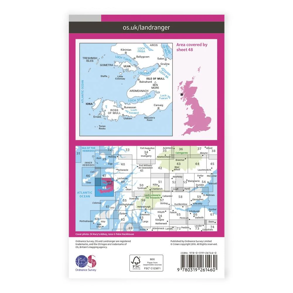 OS Landranger / Iona & West Mull, Ulva - Image 2