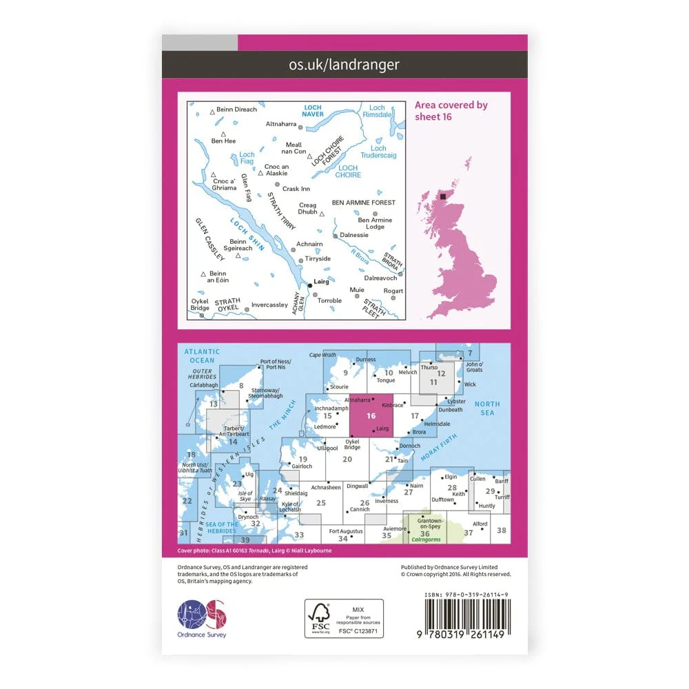OS Landranger / Lairg & Loch Shin - Image 2