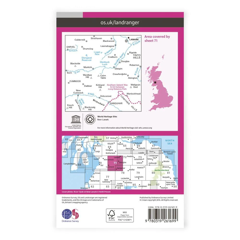 OS Landranger / Lanark & Upper Nithsdale - Image 2