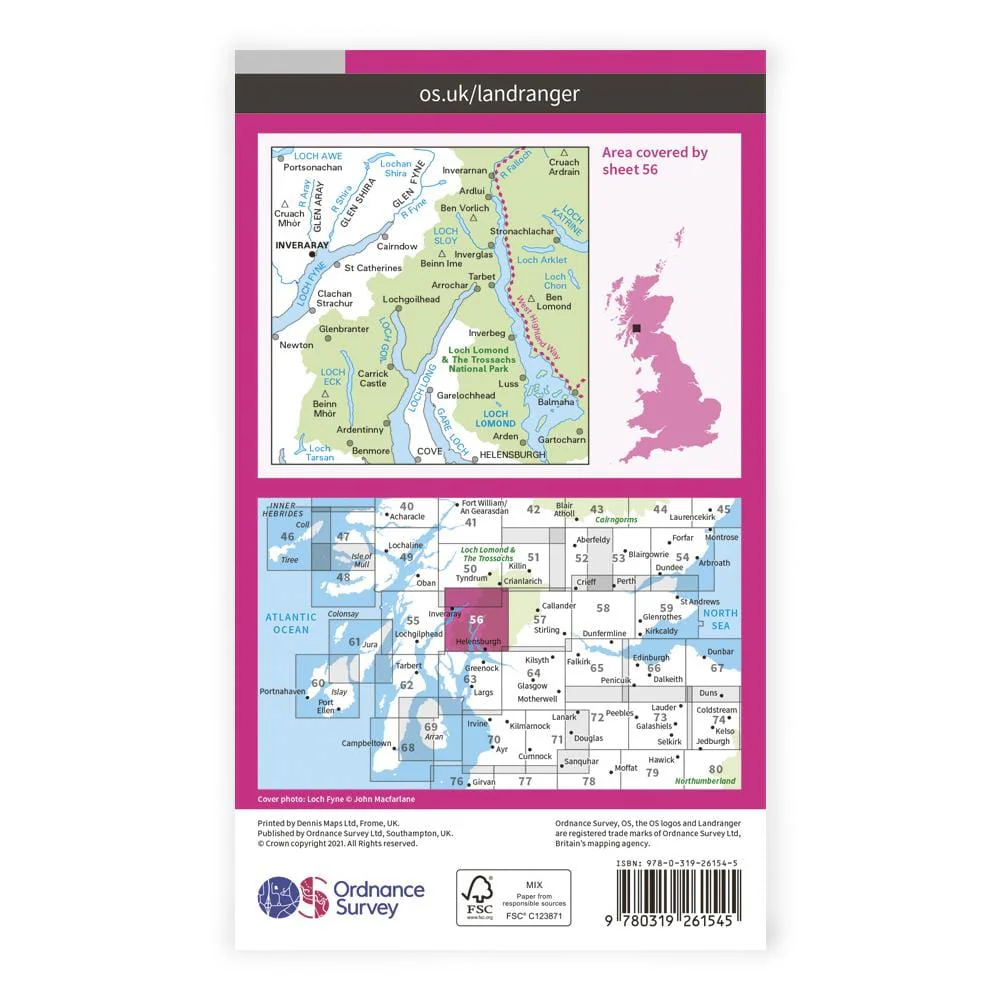 OS Landranger / Loch Lomond & Inveraray - Image 2