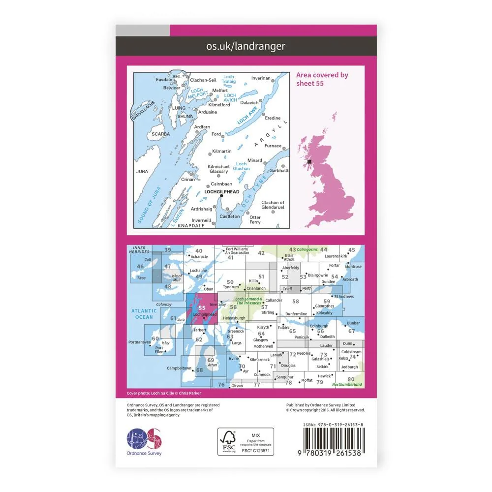 OS Landranger / Lochgilphead & Loch Awe - Image 2