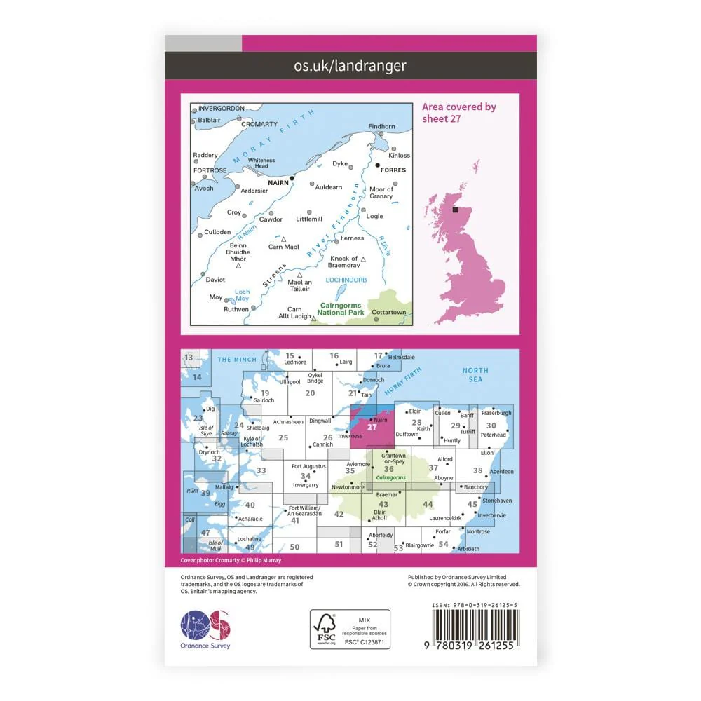 OS Landranger / Nairn & Forres, River Findhorn - Image 2