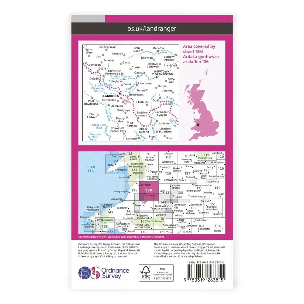 OS Landranger / Newtown & Llanidloes - Image 2