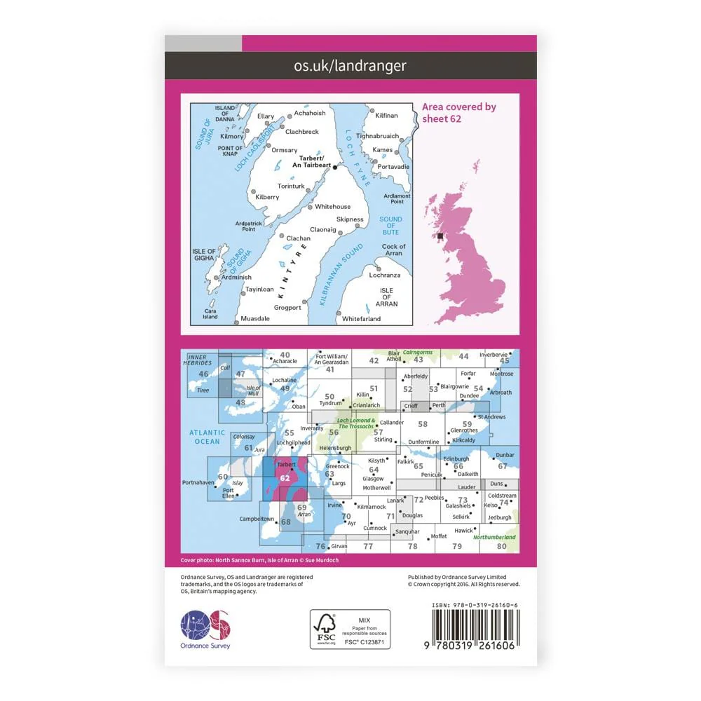 OS Landranger / North Kintyre & Tarbert - Image 2