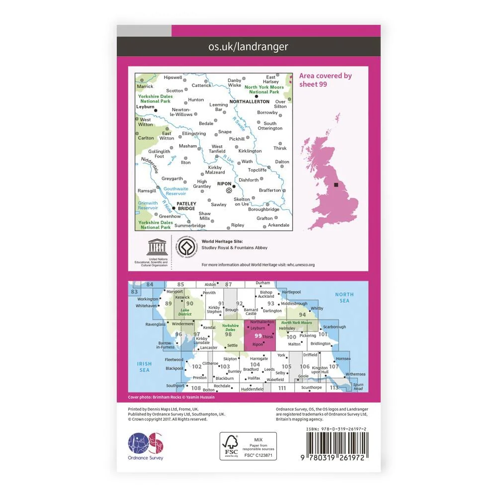 OS Landranger / Northallerton & Ripon - Image 2