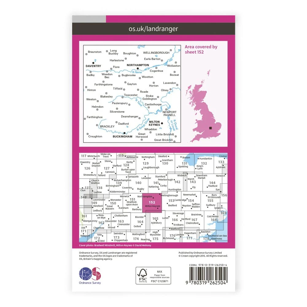 OS Landranger / Northampton & Milton Keynes - Image 2