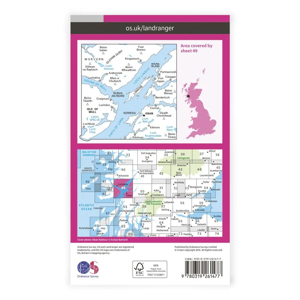OS Landranger / Oban & East Mull - Image 2
