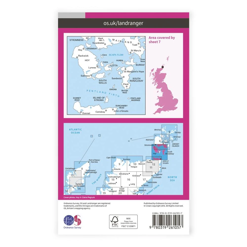 OS Landranger / Orkney Southern Isles - Image 2