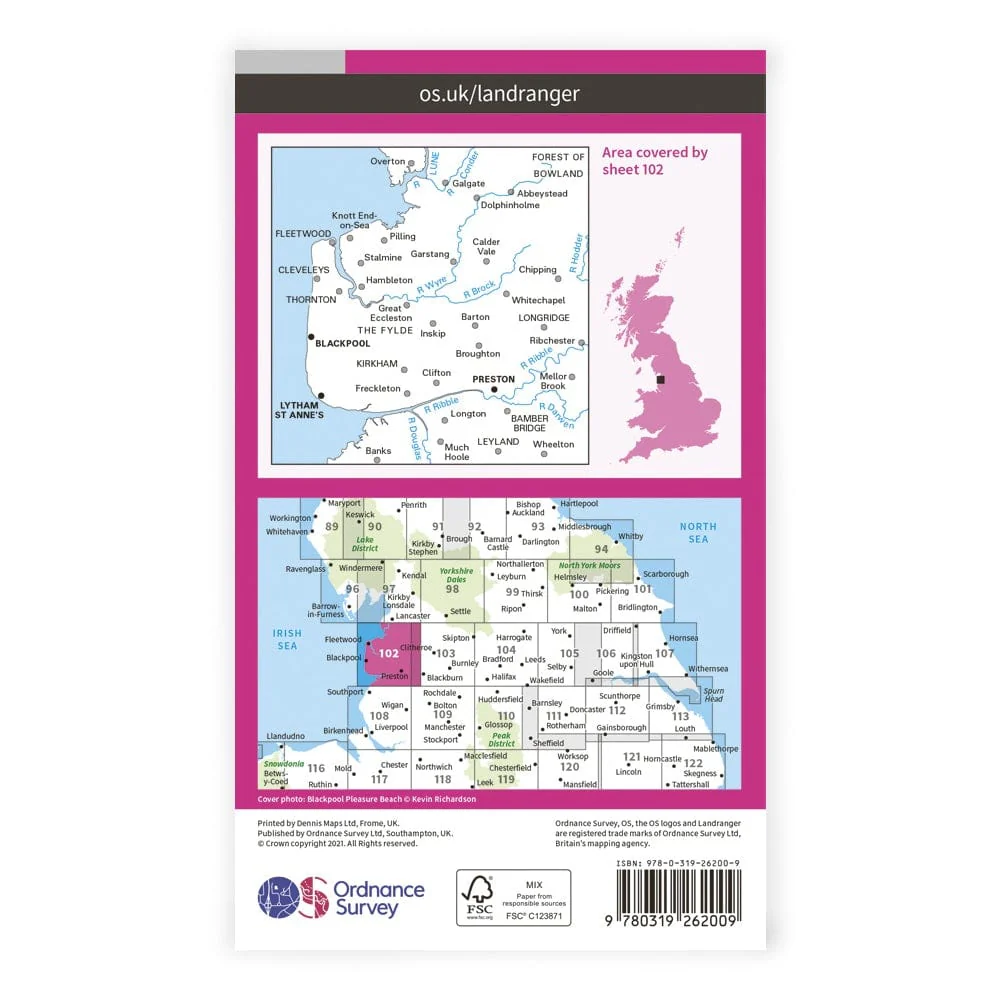 OS Landranger / Preston & Blackpool - Image 2