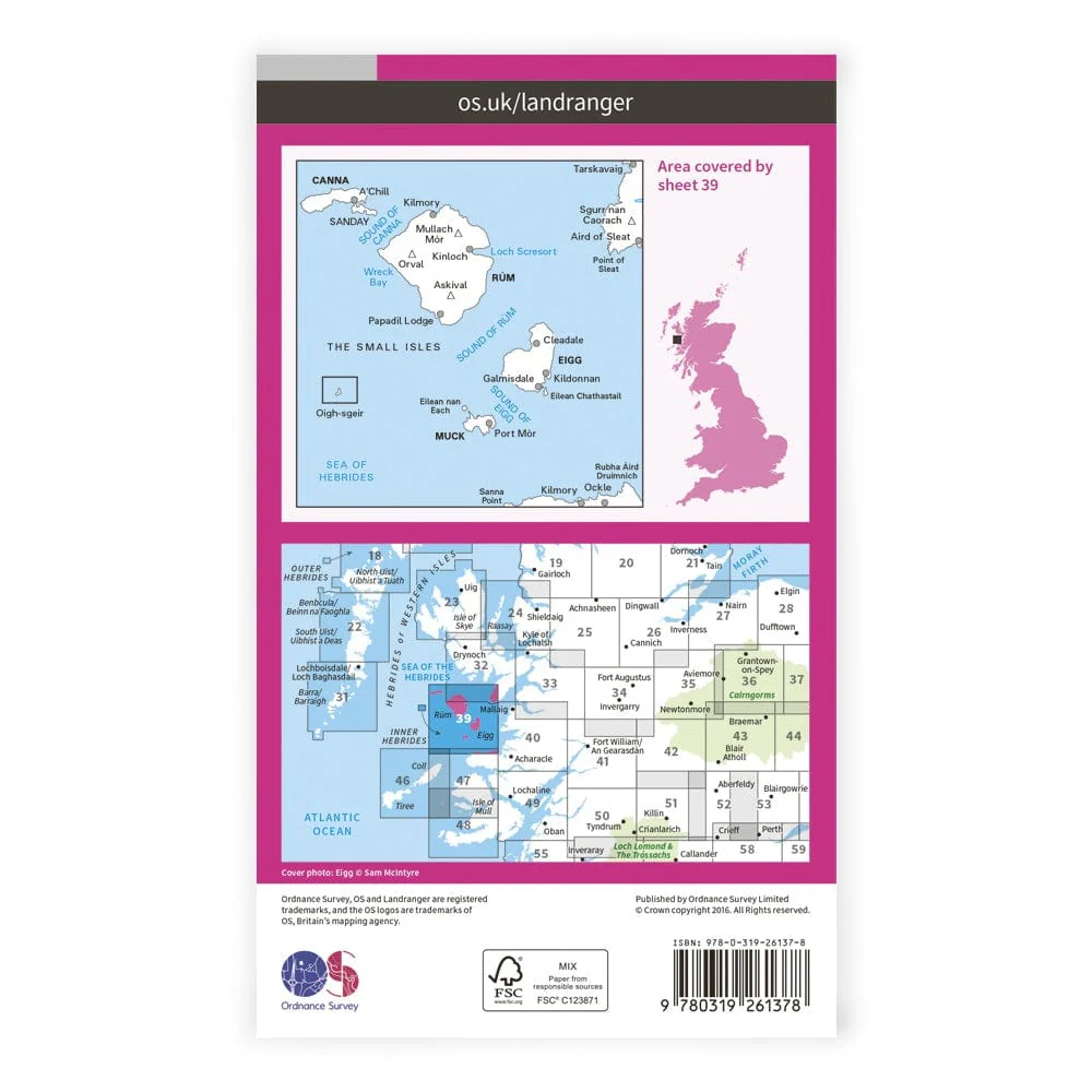 OS Landranger / Rum & Eigg - Image 2