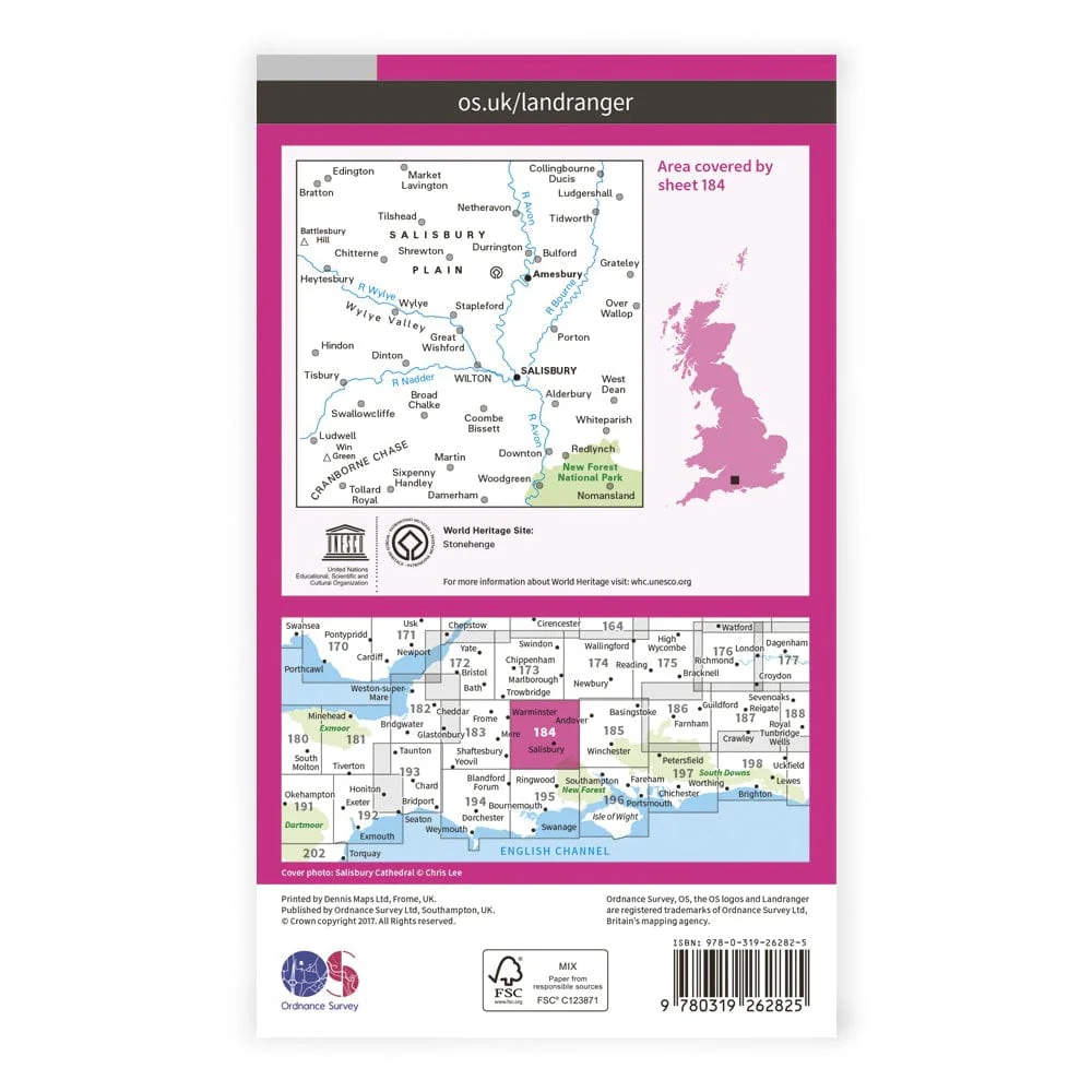 OS Landranger / Salisbury & Plain - Image 2