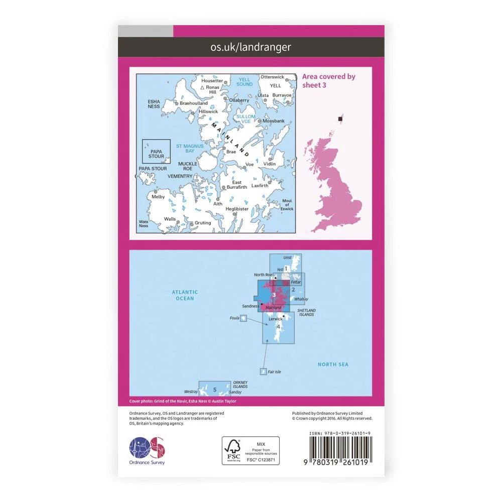 OS Landranger / Shetland North Mainland - Image 2