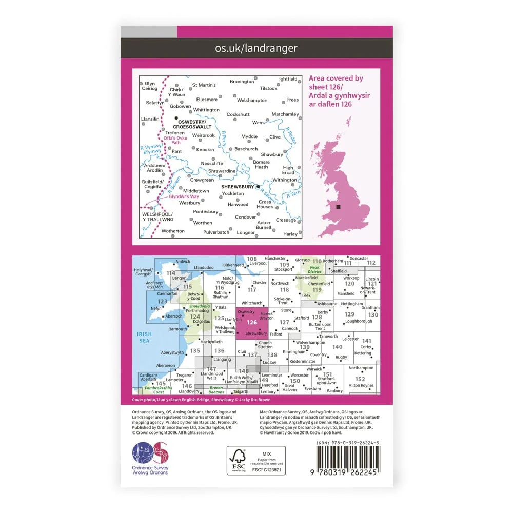 OS Landranger / Shrewsbury - Image 2