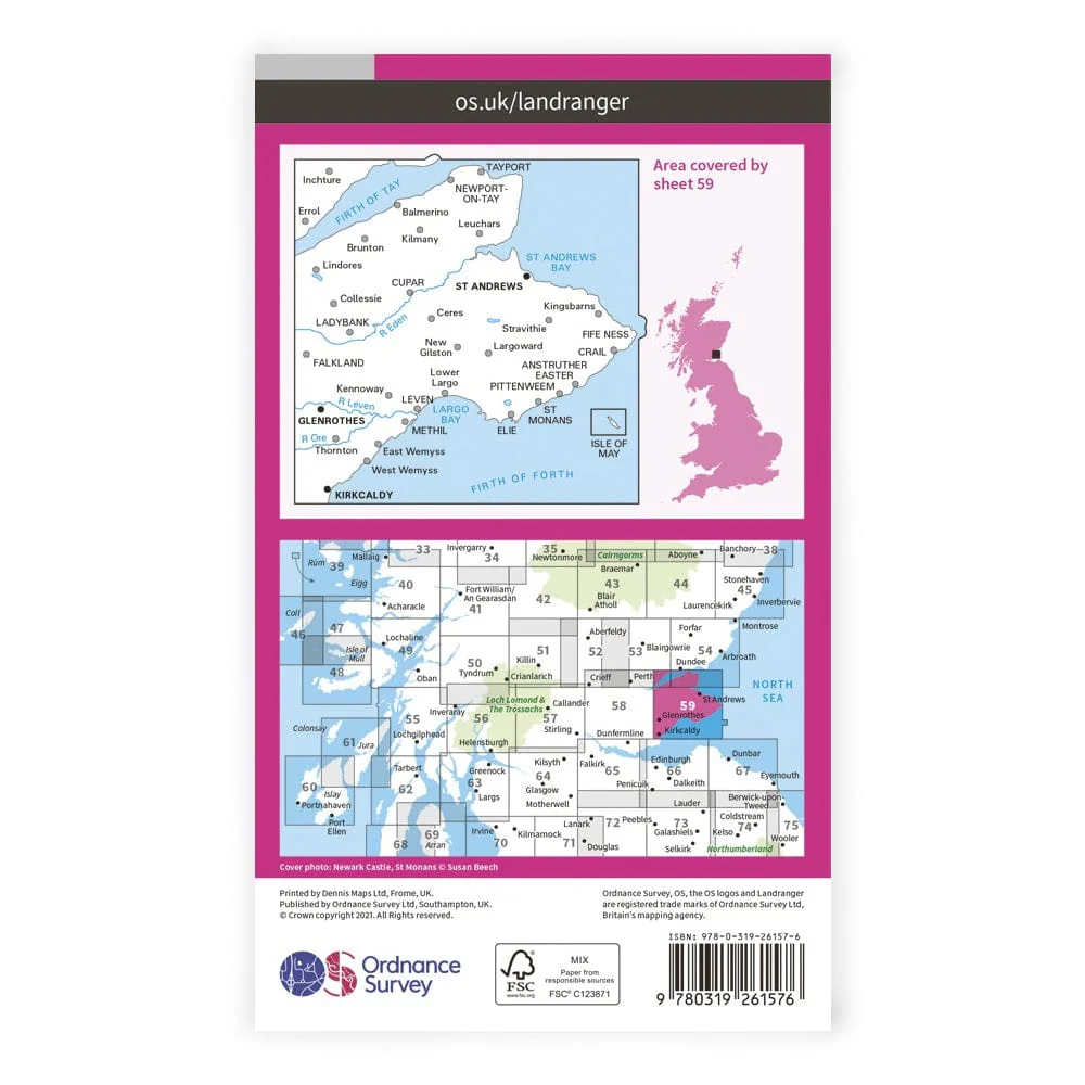 OS Landranger / St Andrews & Kirkaldy - Image 2