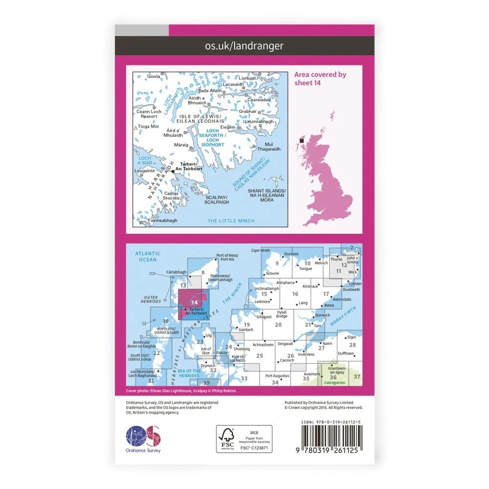 OS Landranger / Tarbet & Loch Seaforth - Image 2