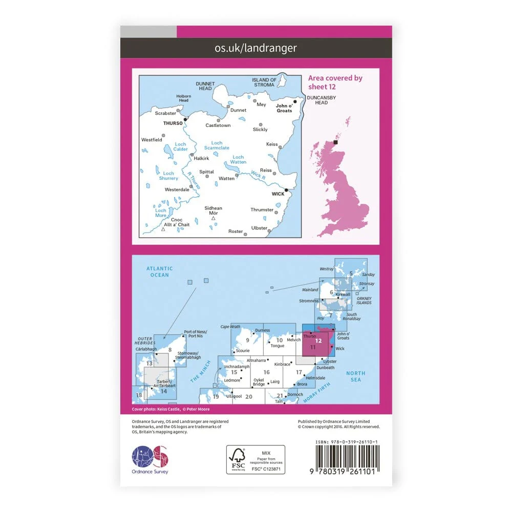 OS Landranger / Thurso & Wick - Image 2
