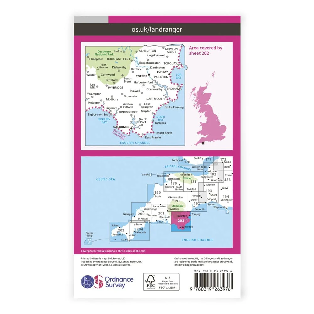 OS Landranger / Torbay & South Dartmoor - Image 2
