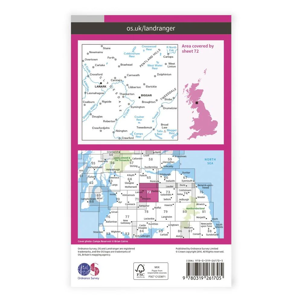 OS Landranger / Upper Clyde Valley - Image 2